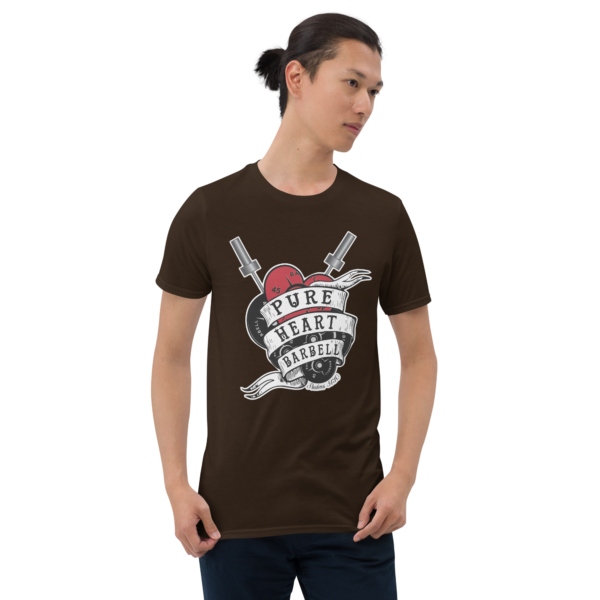 unisex-basic-softstyle-t-shirt-dark-chocolate-front-696fe1fa64024.png Pure Heart Barbell T-Shirt